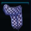Purple checkered saddle