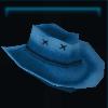 Deep blue cowboy hat