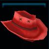 Dark red cowboy hat