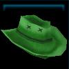 Forest green cowboy hat