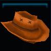 Rusty red cowboy hat