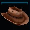 Maroon cowboy hat