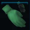 Green leather gloves