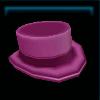 Purple hat for special occasions.