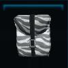 Zebra striped saddlebag