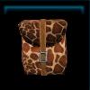 Giraffe patterned saddlebag
