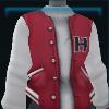 Red baseball jacket