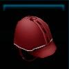 Red competition helmet