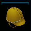 Yellow competition helmet