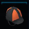 Orange galloping helmet