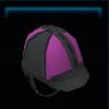 Purple galloping helmet