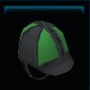 Green galloping helmet