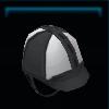 White galloping helmet