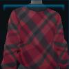 Red checked sweater