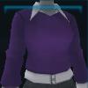 Purple cardigan