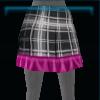 Checkered frill skirt