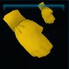 Yellow fingerless gloves