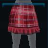 Red checkered skirt
