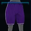 Purple sports shorts
