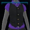Waistcoat with purple shirt