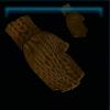Brown knitted gloves