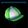 Emerald racing helmet