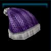 Purple knitted beanie