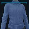 Blue knitted Winter sweater
