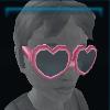 Pink heart glasses