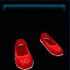 Red beach shoes
