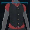 Waistcoat with red shirt