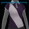 Purple and white polo shirt