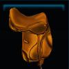 Orange field racing saddle