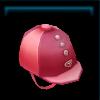 Pink equestrian helmet
