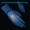 Blue western gloves