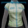 Green stripy stable shirt