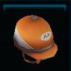 Orange stable helmet