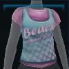 Pink beach t-shirt with vest