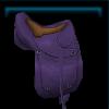 Purple riding instructor saddle