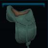 Green riding instructor saddle