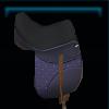Purple fabric saddle