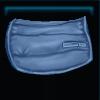 Blue riding instructor saddle pad