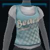 Turquoise beach t-shirt and vest