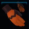 Orange windproof gloves