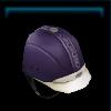 Purple equestrian helmet