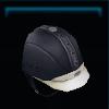 Black equestrian helmet