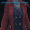 Red Winter trench coat