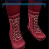 Red cross-country riding boots