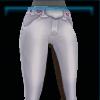 White Valentine's Day pants