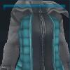 Turquoise outdoor jacket